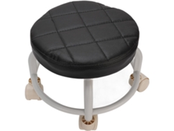 Taburete Bajo Con Ruedas, Rotación De 360 Grados, Redondo, Cómodo Y Portátil Para Garaje.