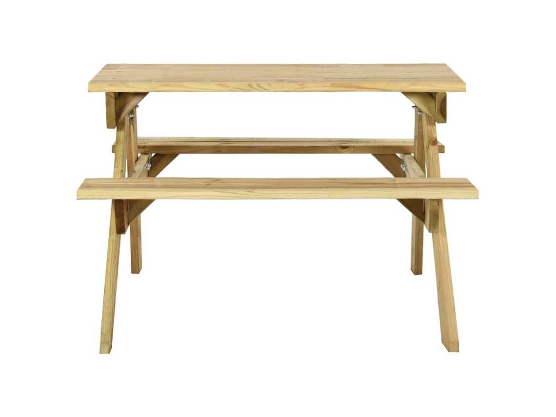 Maison Exclusive - Mesa De Picnic Con Bancos 110x123x73 Cm Madera Pino Impregnada