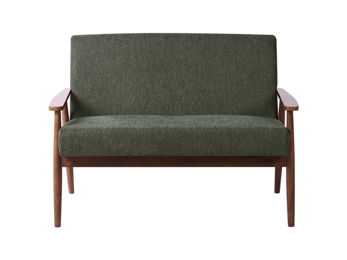 Sofá De 2 Lugares Beliani Esrum De Tecido Verde 111x72x79