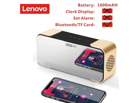 Altavoz Compatible con L022 Compatuper Subwoofer Multifuncional Mini Pequeño Reloj despertador de audio para exteriores Patrón de champán dorado