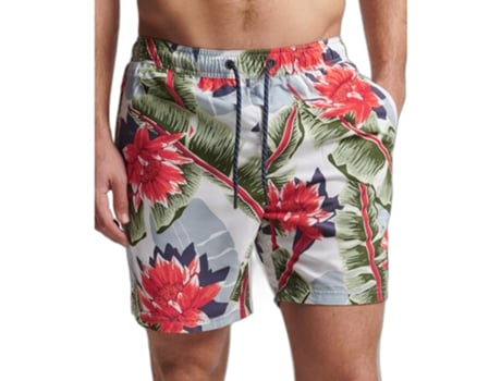 Pantalones Cortos para Hombre de Natación SUPERDRY (Poliéster - L - Multicolor)