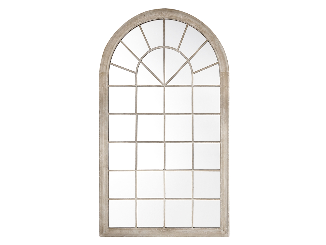 Espejo BELIANI Trevol de Hierro Beige 77x5x130