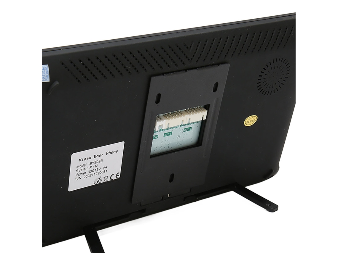 Timbre Con Video Con Cable De 9 Pulgadas Con Aplicación Wifi, Pantalla Táctil, Desbloqueo Con Huella Dactilar, Contraseña Y Tarjeta De Identificación