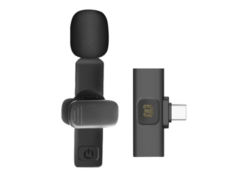 Micrófono Inalámbrico Smartphone Usb-C Omnidireccional Reducción de Ruido PULUZ (Negro)