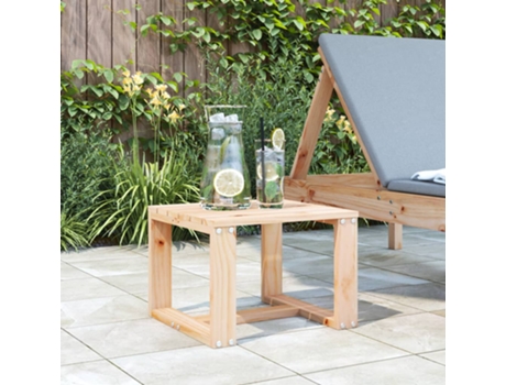 MAISON EXCLUSIVE - Mesa auxiliar de jardín madera maciza de pino 40x38x28,5 cm