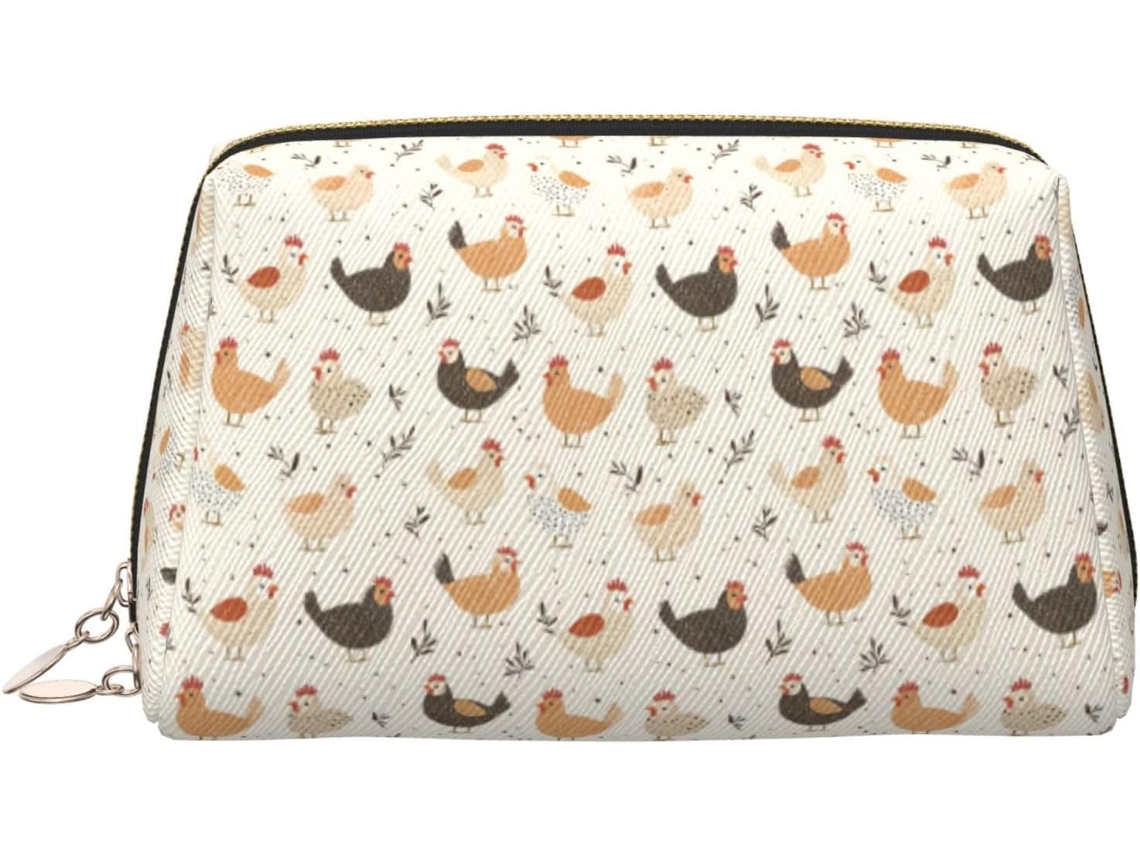 Neceser De Viaje Cuero Organizador Para Mujer Diseño Estampado Vacaciones