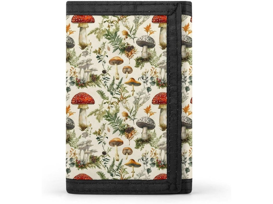 Cartera Compacta Poliéster Con Cremallera Para Hombre Diseño Estampado