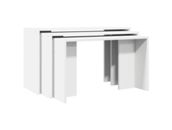 Conjunto 3 Mesa Nido VIDAXL Blanco Madera contrachapada
