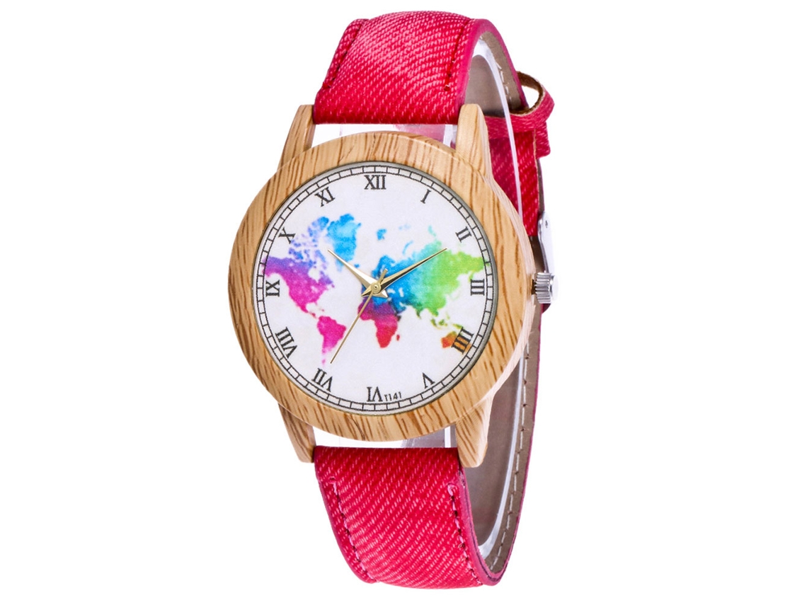 Reloj De Pulsera Zhoulianfa Red Cowboy Casual De Cuarzo Con Correa De Cuero.