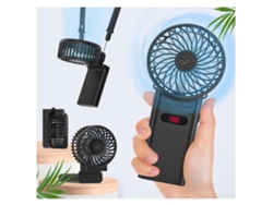 Ventilador de Mano Portátil ENZON 4000Mah 15Hrs Minie Lcd 4 Velocidades Design Negro