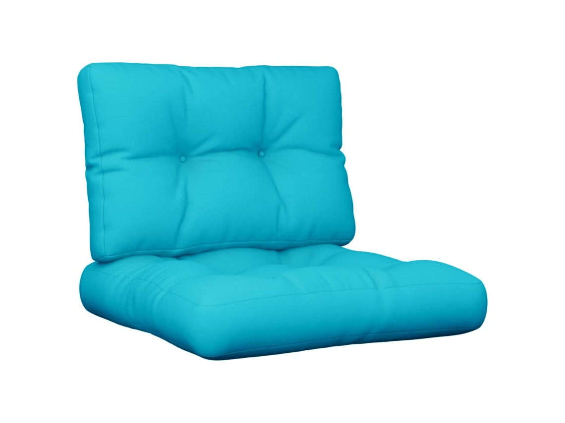 Conjunto 2 Cojín Palés VIDAXL Turquesa Tela
