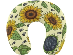 Almohada Viaje Forma Girasol Espuma Viscoelástica Viscoelástica Fácil Relajación Cómodos Familia.brfácil