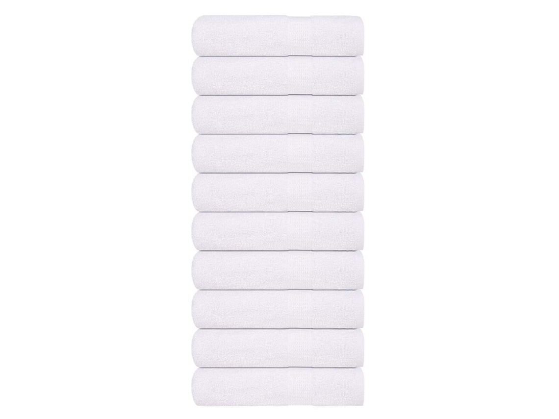 Toallas De Baño 10 Uds Blanco 100x150 Cm 360 G/m² 100 Algodón Wsd438964
