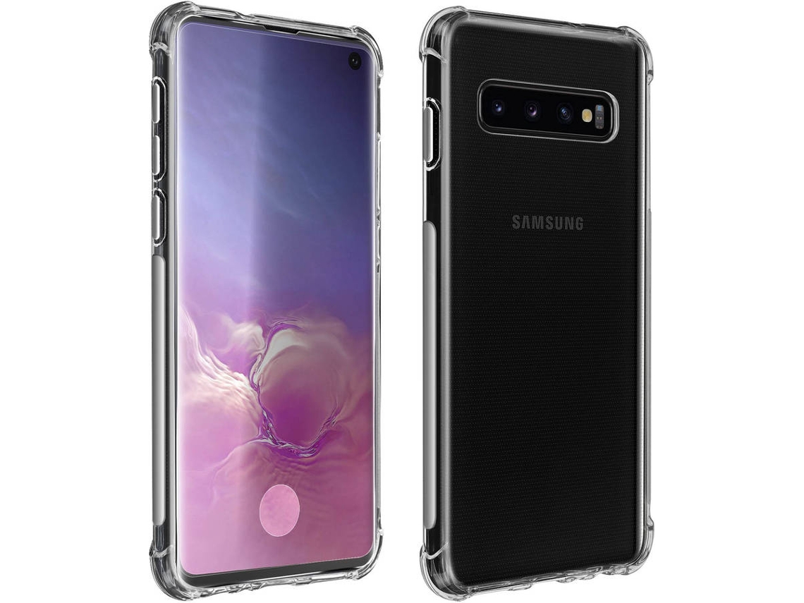 Carcasa y Protector de Cristal Templado Samsung Galaxy S10 AVIZAR PACK-PREMS-G973F Negro