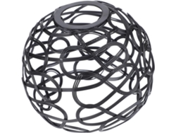 Pantalla De Lámpara Colgante De Metal Negro, Jaula Tejida Transparente, Cubierta Decorativa Para Lámpara, Pequeña Hueca
