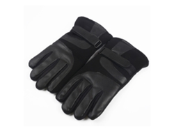 Guantes de esquí de invierno para hombre, de cuero, con pantalla táctil y terciopelo grueso para conducir motocicletas.