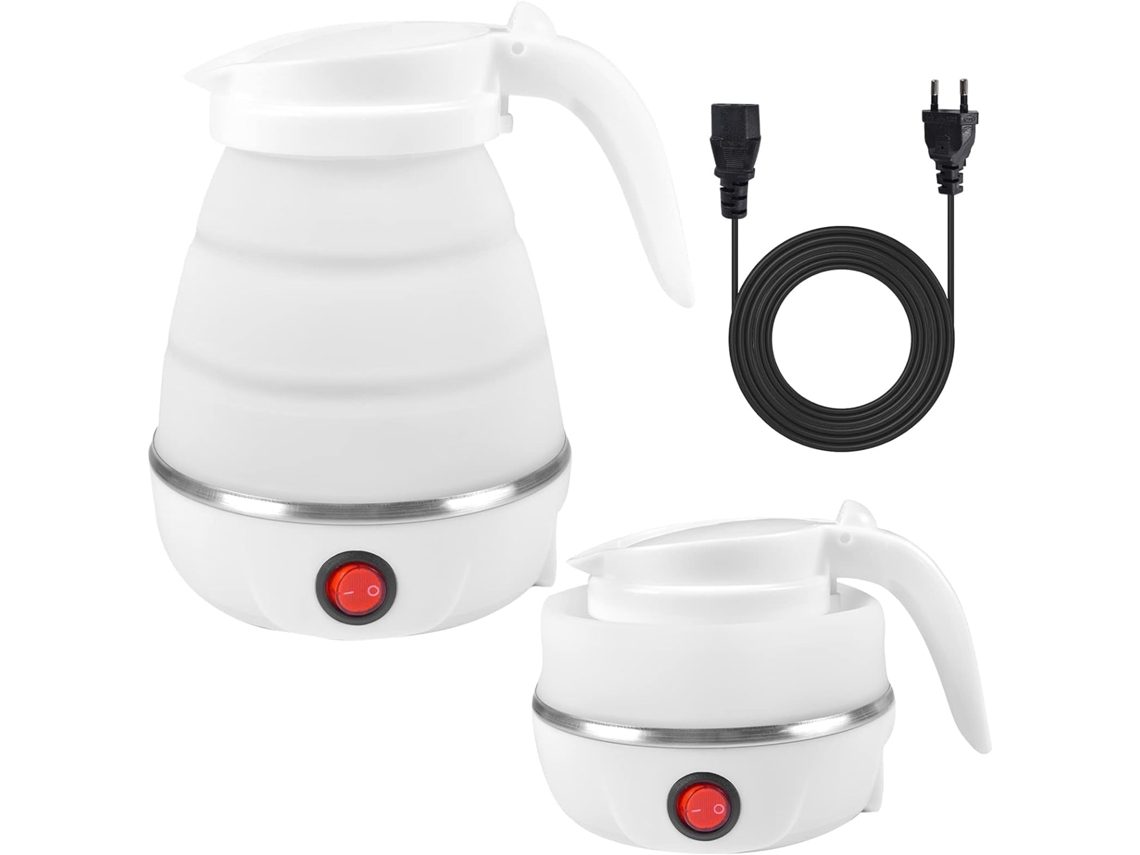 Hervidor Eléctrico Plegable 600ml Mini Hervidor Eléctrico Plegable Portátil, Hervidor De Silicona, Adecuado Para Acampar, Vacaciones