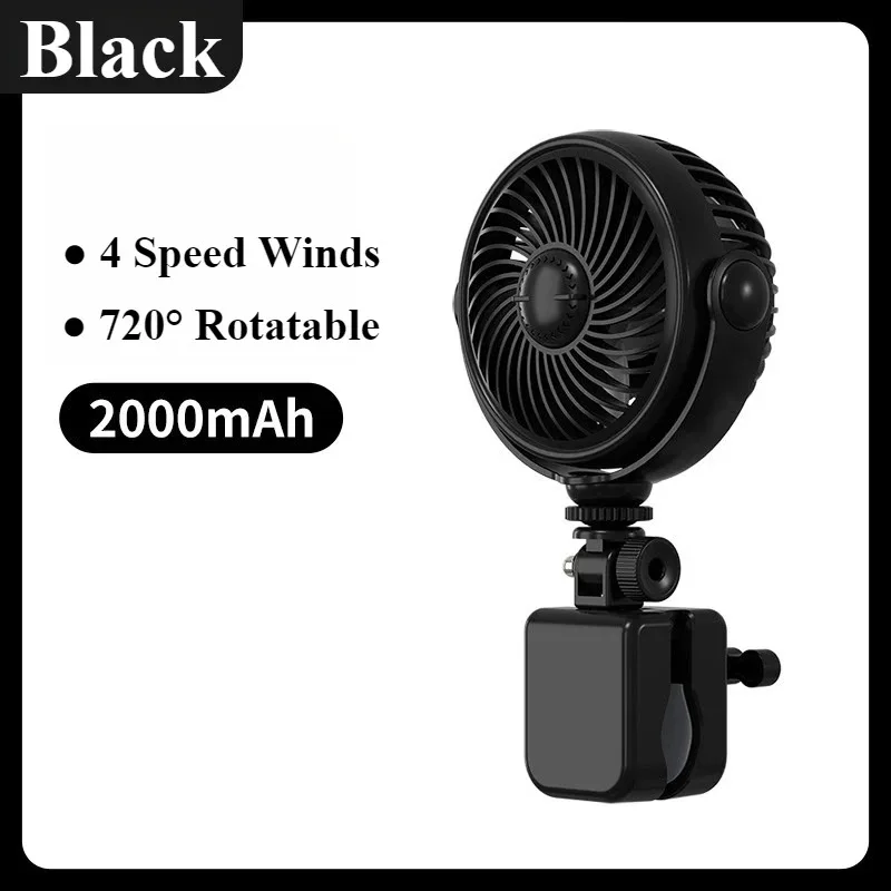 Ventilador De Gimnasio Portátil (negro) Con 4 Velocidades