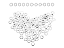 100 Arandelas Planas Acero Inoxidable M4, Kit Surtido