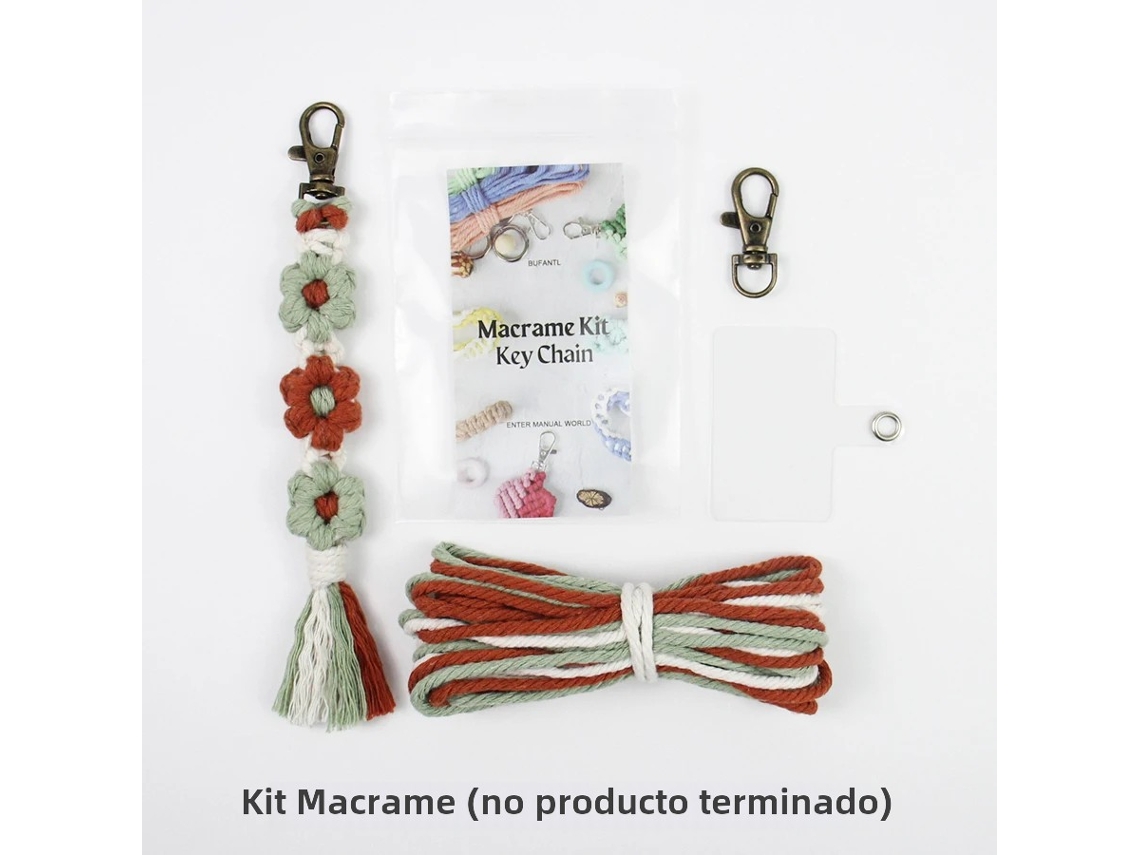 Handweaving Little Daisy Keychain Set, com Tutorial para Iniciantes, Diy Daisy Tassel Keychain Lanyard Pendant MDUG