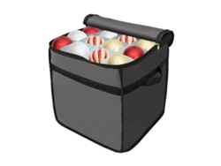 Caja De Almacenamiento Para Bolas De Navidad Con Separadores Extraíbles, 64 Celdas Led, Gris, 32x32x32cm