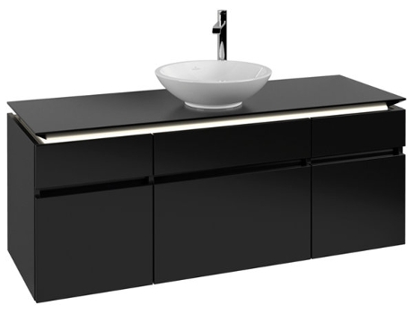 Módulo de lavabo Villeroy &amp Boch Legato B586 1400x550x500mm centro lavabo iluminación LED