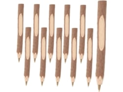 Conjunto de 12 estojos de madeira para canetas, decorativos e criativos para mesa e escola.