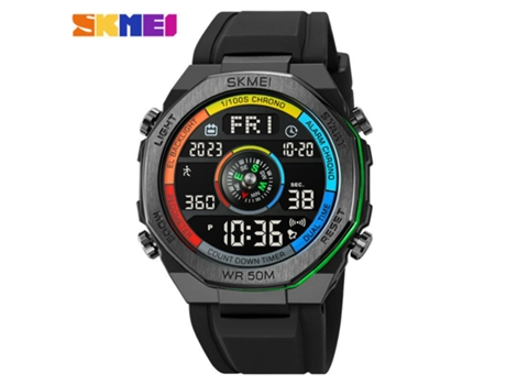 Relojes deportivos digitales para hombre Relojes de pulsera impermeables para hombre con alarma LED luz trasera-verde LUUCOZK
