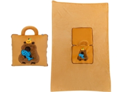 Funda De Almohada De Viaje - 2 En 1 Capybara Para Avión, Colchón De Respaldo Compacto, Escuela