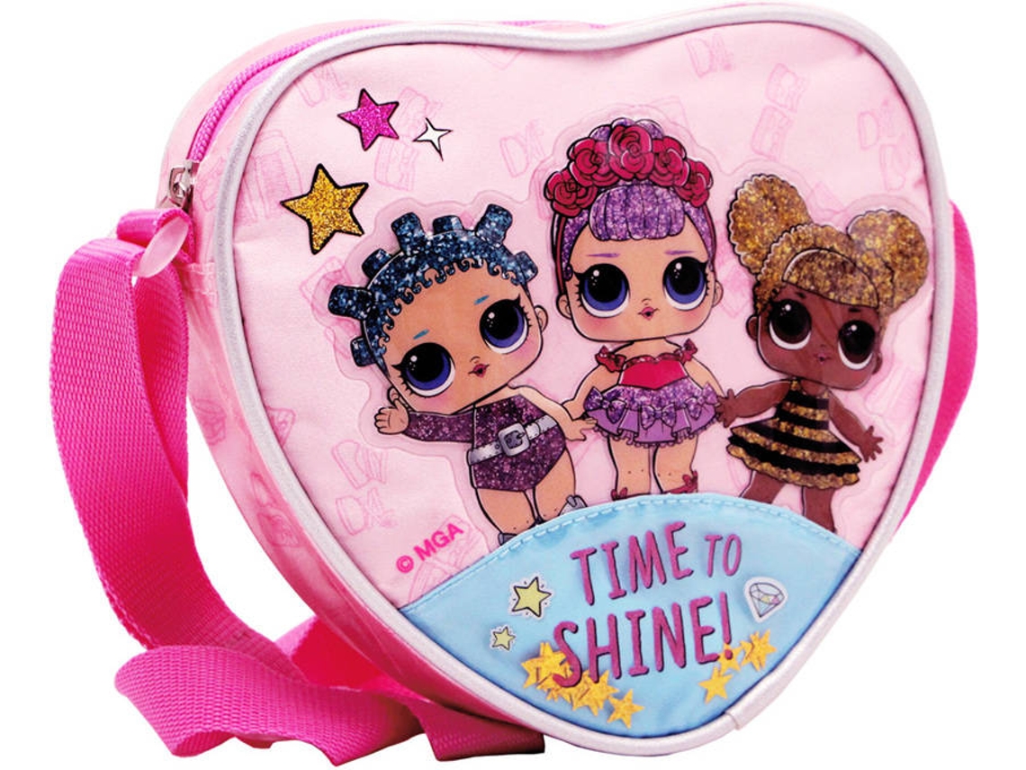 Bolsa de Corazón LOL Time to Shine (Rosa - Poliéster - 22x15.5x6cm)