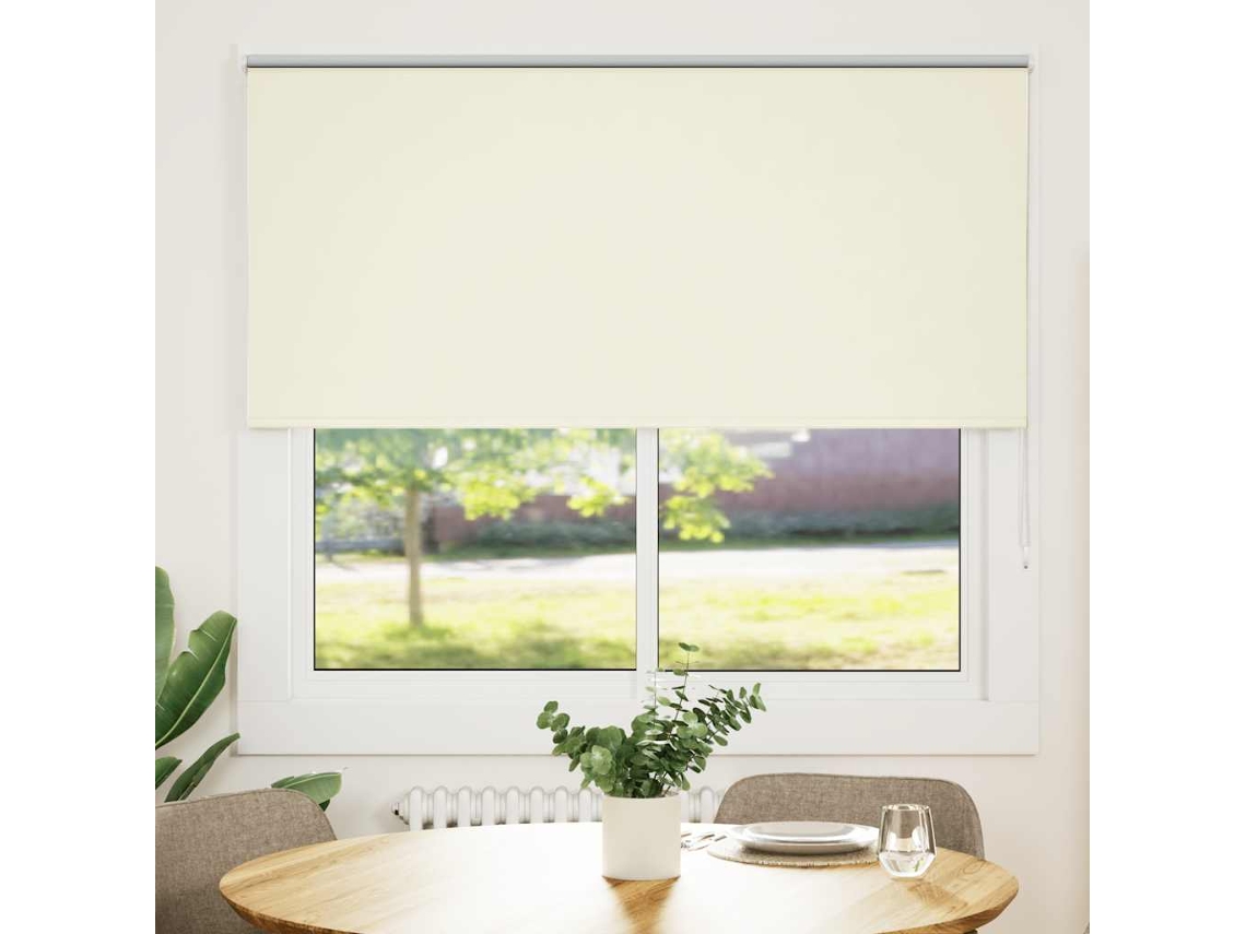 Maison Exclusive - Estor Enrollable Opaco Blanco Roto 145x175cm Tela Ancho 141,6cm