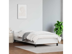 Estructura De Cama Con Cabecero Sin Colchón Blanco 100x200 Cm