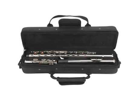 Flauta de llave cerrada Flauta de carga C 16 agujeros Llave cerrada con bolsa de almacenamiento Instrumento musical de tubo aumentado