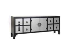 Mueble Tv Abeto Mdf Oriental Negro 130x24x51cm