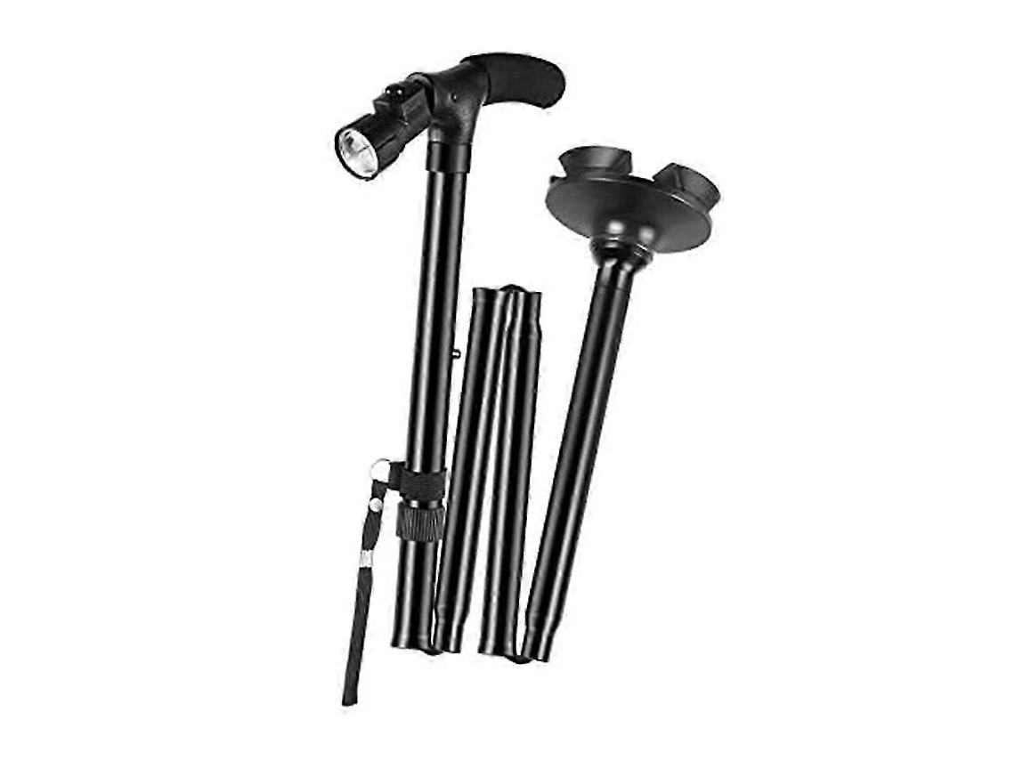 Bastón plegable, muleta, bastón portátil de aluminio