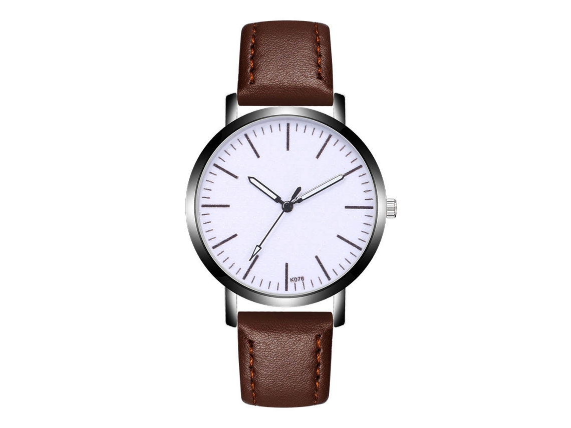 Reloj De Pulsera Analógico De Cuarzo, Informal, Lujoso, Para Parejas, Marrón Oscuro.