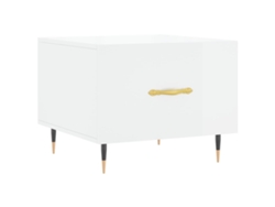 Mesa de centro de madera procesada, blanco brillante, MAISON EXCLUSIVE (50x50x40 cm)