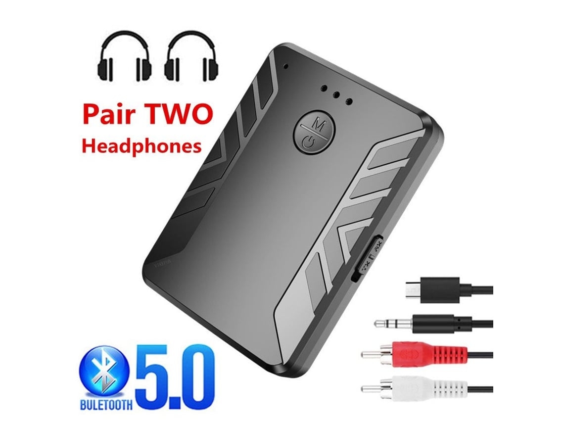 Transmisor de audio Bluetooth 5.0 para auriculares con adaptador inalámbrico Bluetooth 5 de 3,5 mm Stelasplen