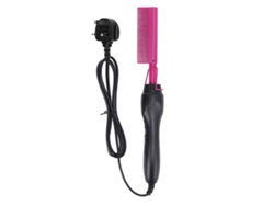 Peine Eléctrico Alisador Y Rizador Con Calentamiento Rápido Para Uso Doméstico Y De Viaje. Enchufe Británico De 100-240 V.