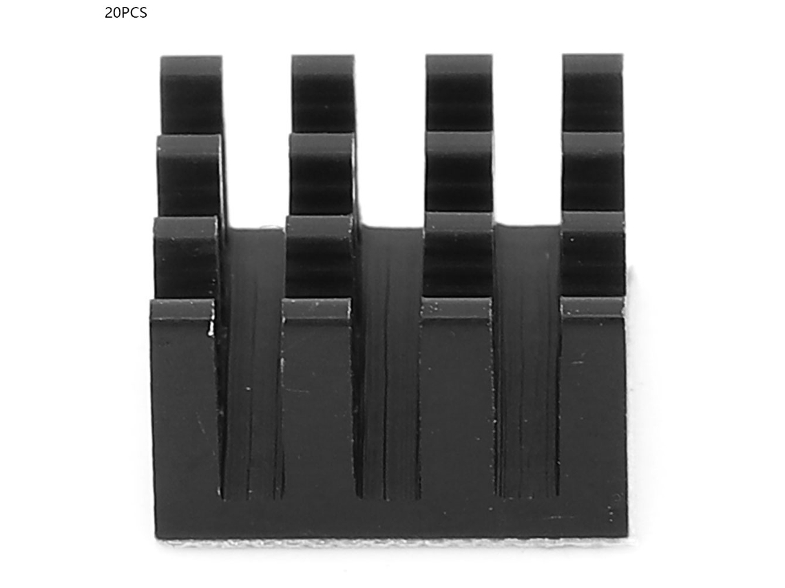 20 Unidades Disipador De Calor De Aluminio Módulo Radiador Cooler 14x14x8mm Negro