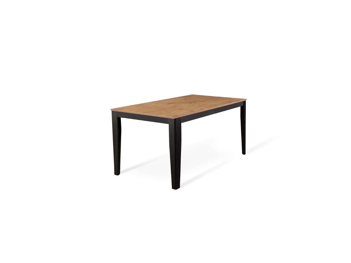 Grande - Mesa extensible (130/290 x 80 cm) en Melamina Negra STONES