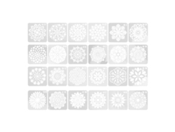 24 Estilos De Plantillas De Mandala Huecas Para Pintar, Decorar Muebles, Piedra Y Madera.