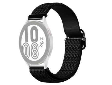 Correa de nailon 20mm ajustable para Samsung Galaxy Watch 42mm - negro