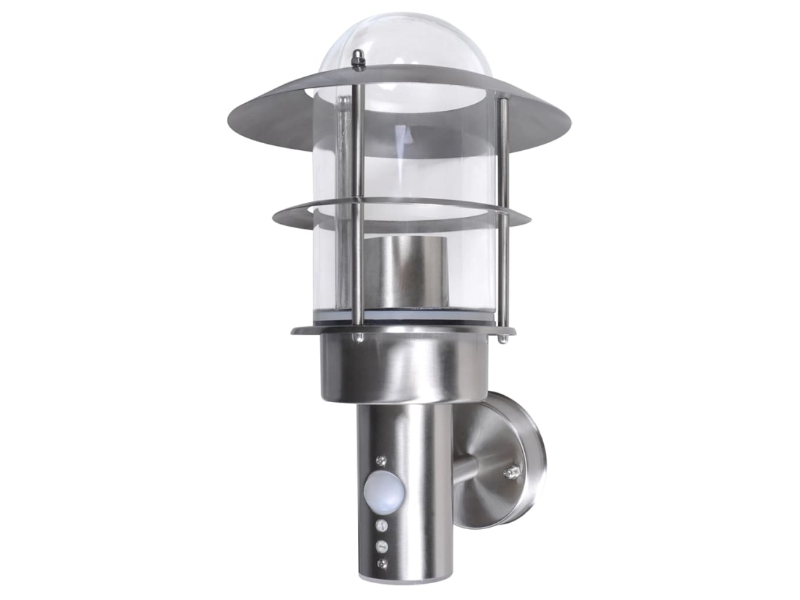 Farola Jardin VIDAXL Plateado Acero inoxidable (18 x 20 x 28.5)