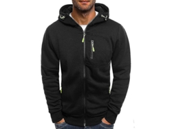 2026-chaqueta Con Capucha Para Hombre Manga Larga Cremallera Cierre Exterior Invierno Casual Deportivo