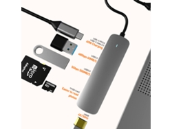 HUB USB C, Adaptador Dongle USB C 6 en 1 con conexión USB 3.0, 4K-HDMI, conexión USB C/PD, lector de tarjetas SD/TF, estación de acoplamiento CHRONUS
