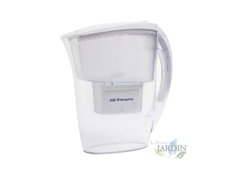 Jarra Purificadora De Agua ORBEGOZO Incluye 3 Cartuchos Filtrantes Capacidad Total 2,4 Litros 1,2 Litros De Agua Filtrada.