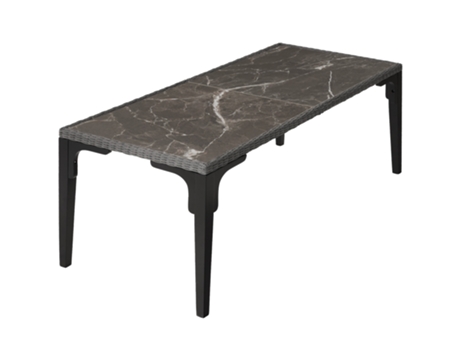 Mesa de ratán Foggia 196 x 87 x 76cm