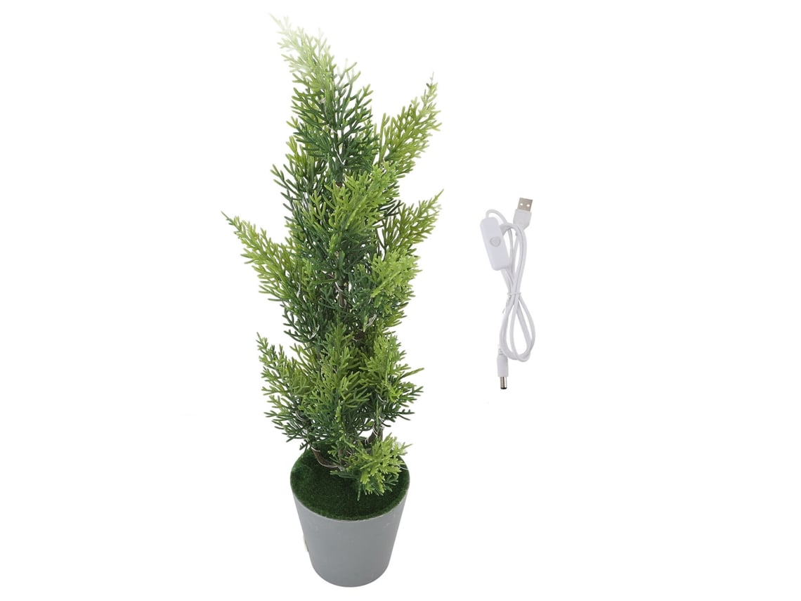 2026-decoración De Árbol De Ciprés Iluminado Con Led, Alimentado Por Usb, Centrotabla Mini Para Interior Y Bar