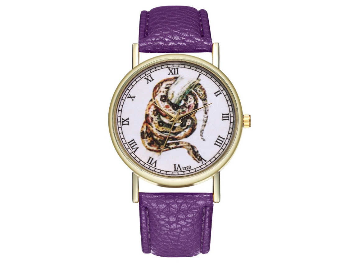 Reloj Unisex Informal De Cuarzo Con Correa De Piel Sintética Rosa Y Roja.